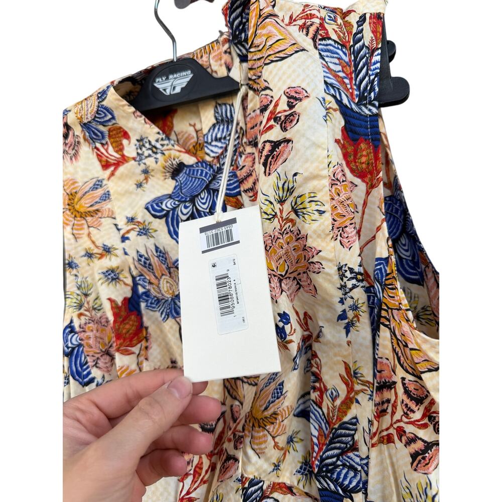 ULLA JOHNSON Kaiya Dress Magnolia Floral Midi 8 NWT - Picture 5 of 8